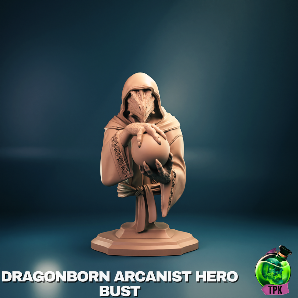Dragonborn Arcanist Hero - Bust von TPK Lab