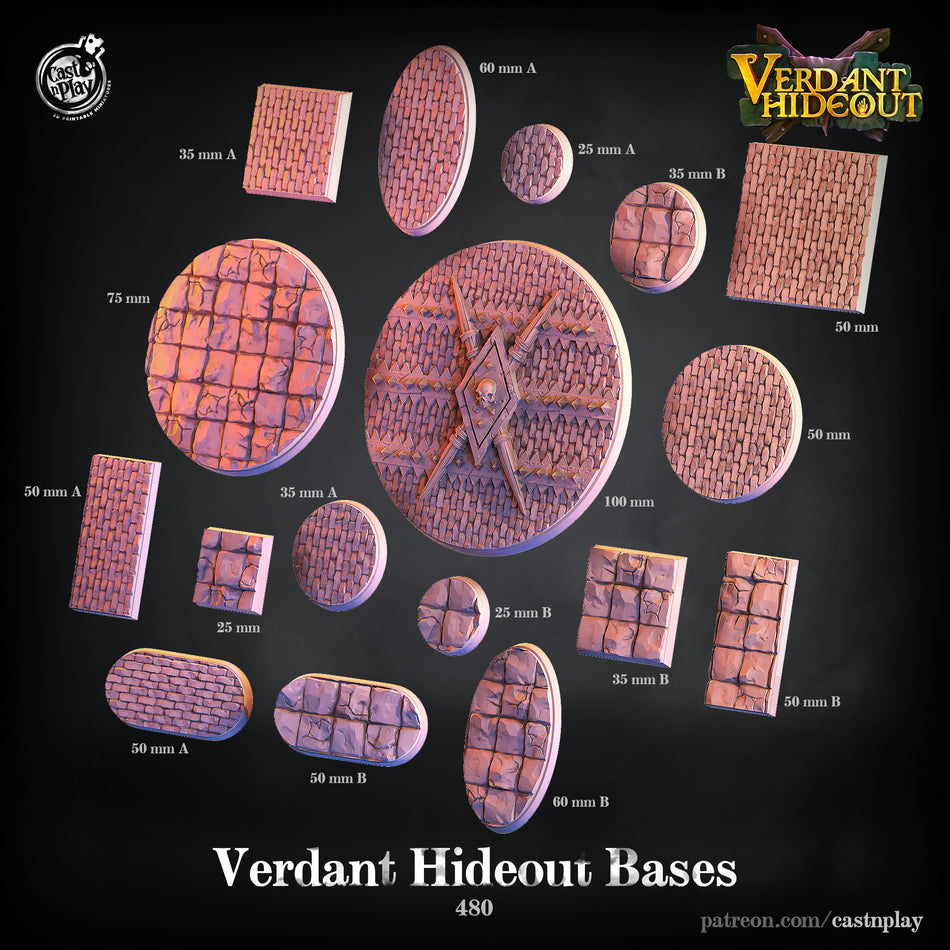 Verdant Hideout Bases - Verdant Hideout - Cast n Play