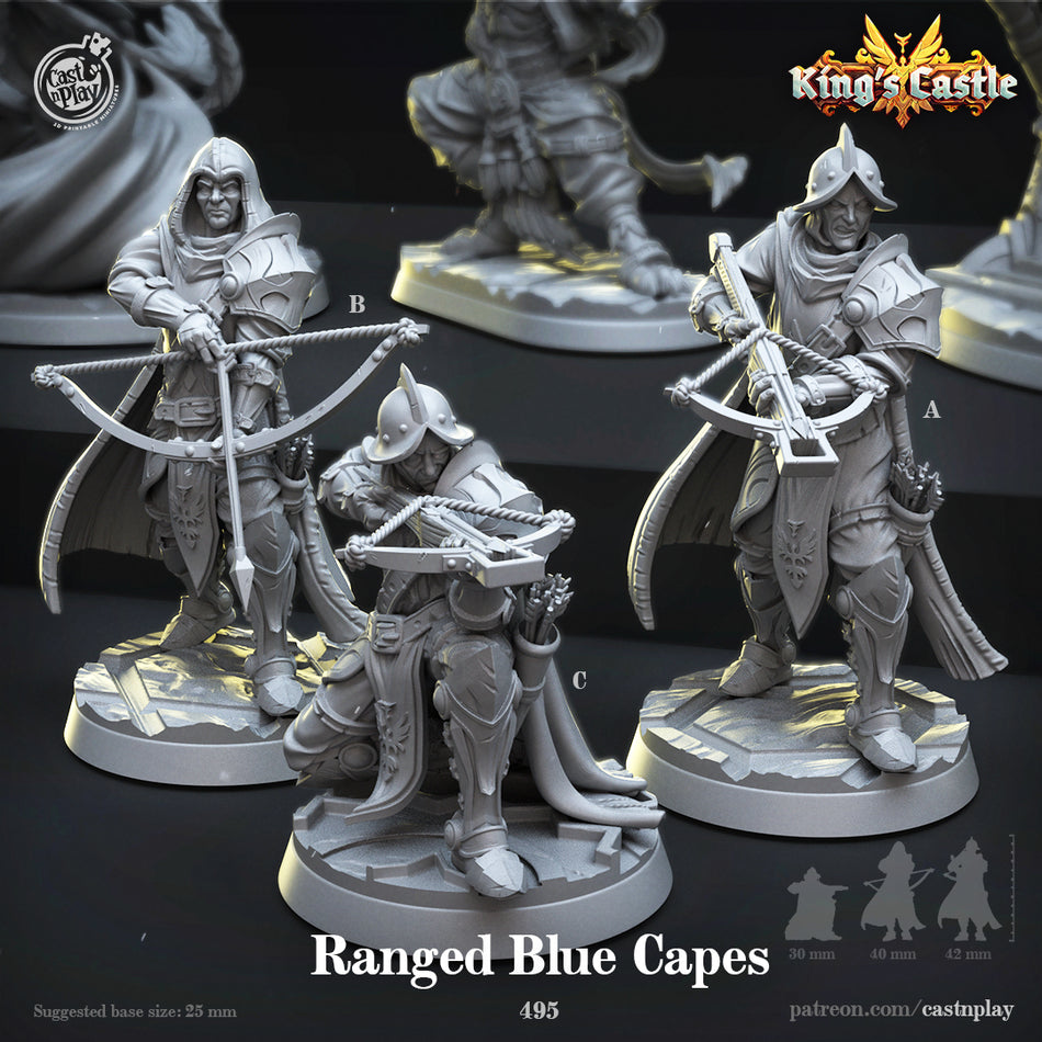 Ranged Blue Capes - Kings Castle - Cast n Play