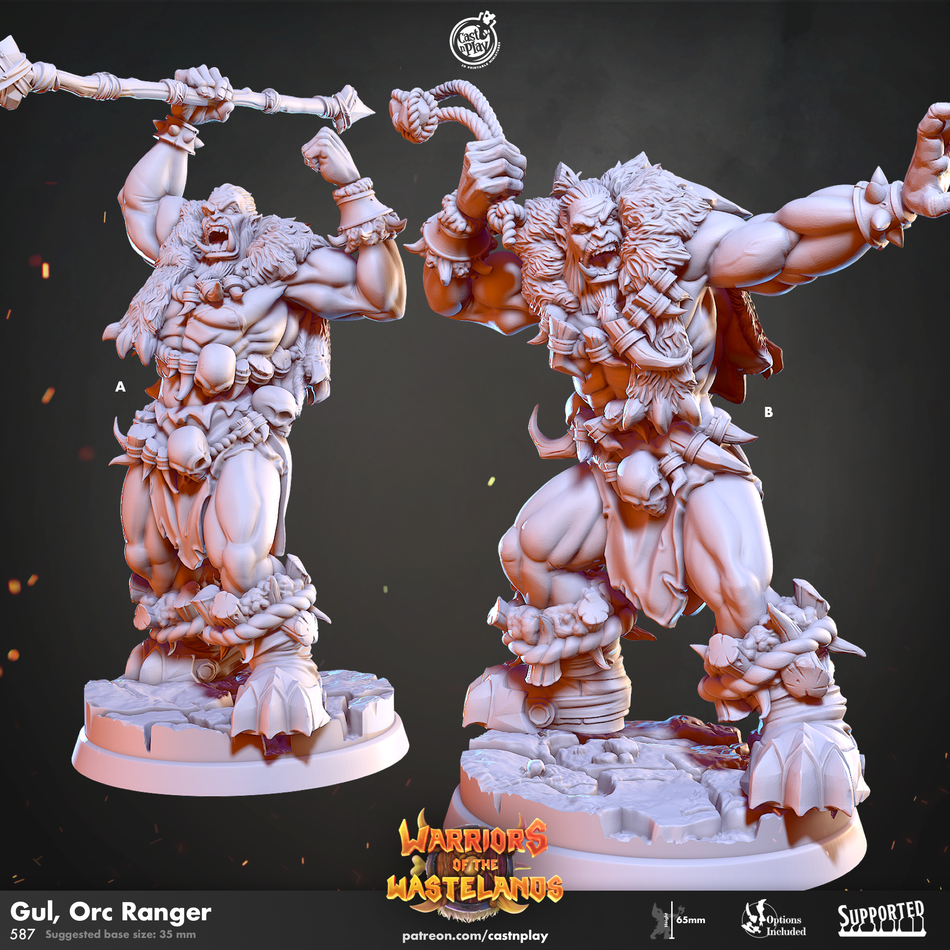 Gul, Orc Ranger - Warriors of the Wastelands - Cast n Play