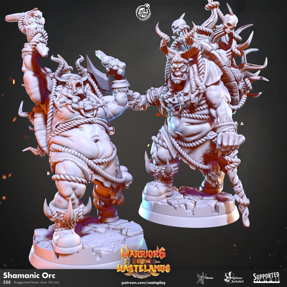 Shamanic Orc - Warriors of the Wastelands - Cast n Play