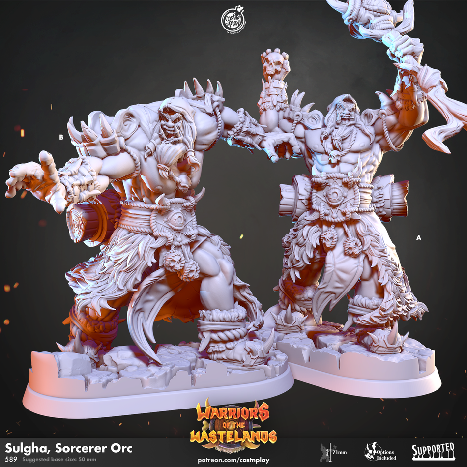 Sulgha, Sorcerer Orc - Warriors of the Wastelands - Cast n Play