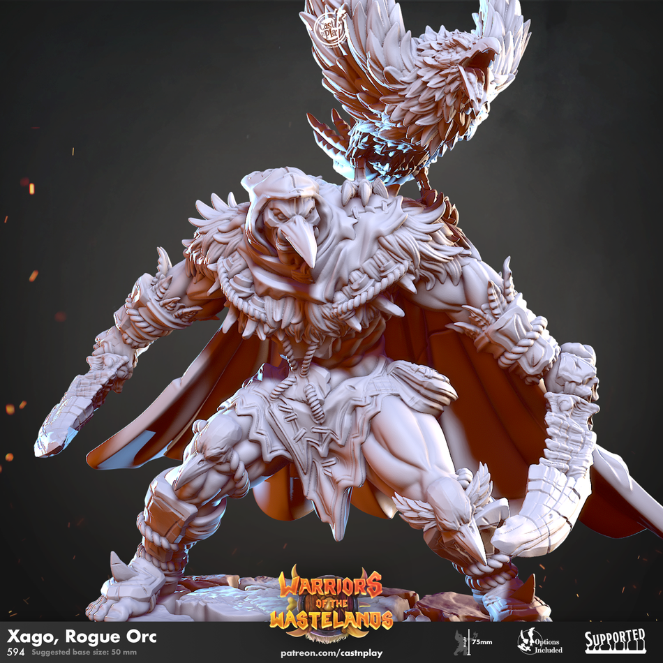 Xago, Rogue Orc - Warriors of the Wastelands - Cast n Play