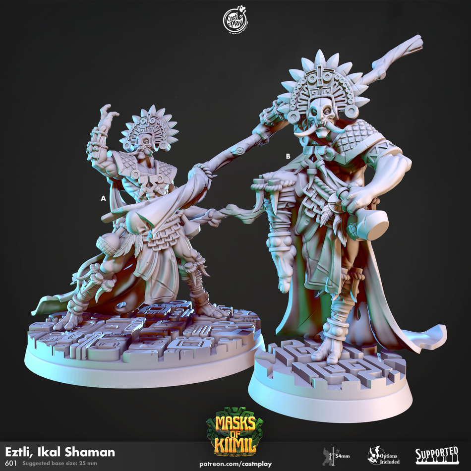 Eztli, Ikal Shaman - Masks of Kiimil - Cast n Play