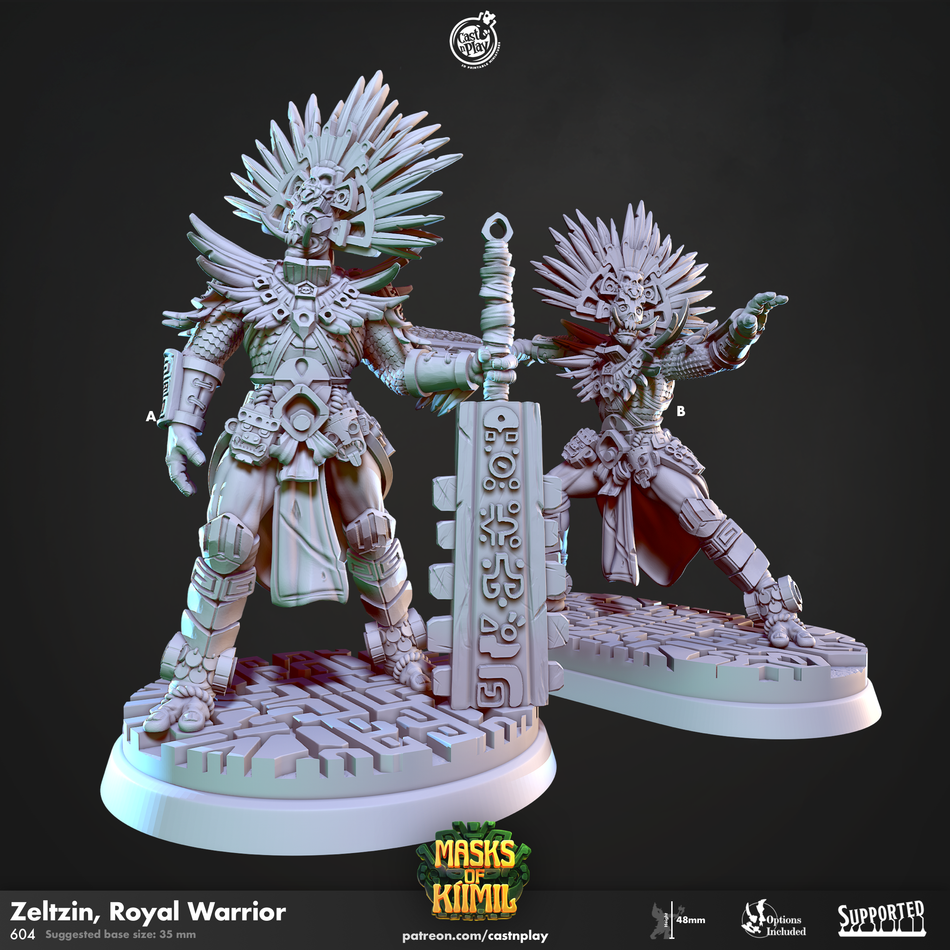 Zeltzin, Royal Warrior - Masks of Kiimil - Cast n Play