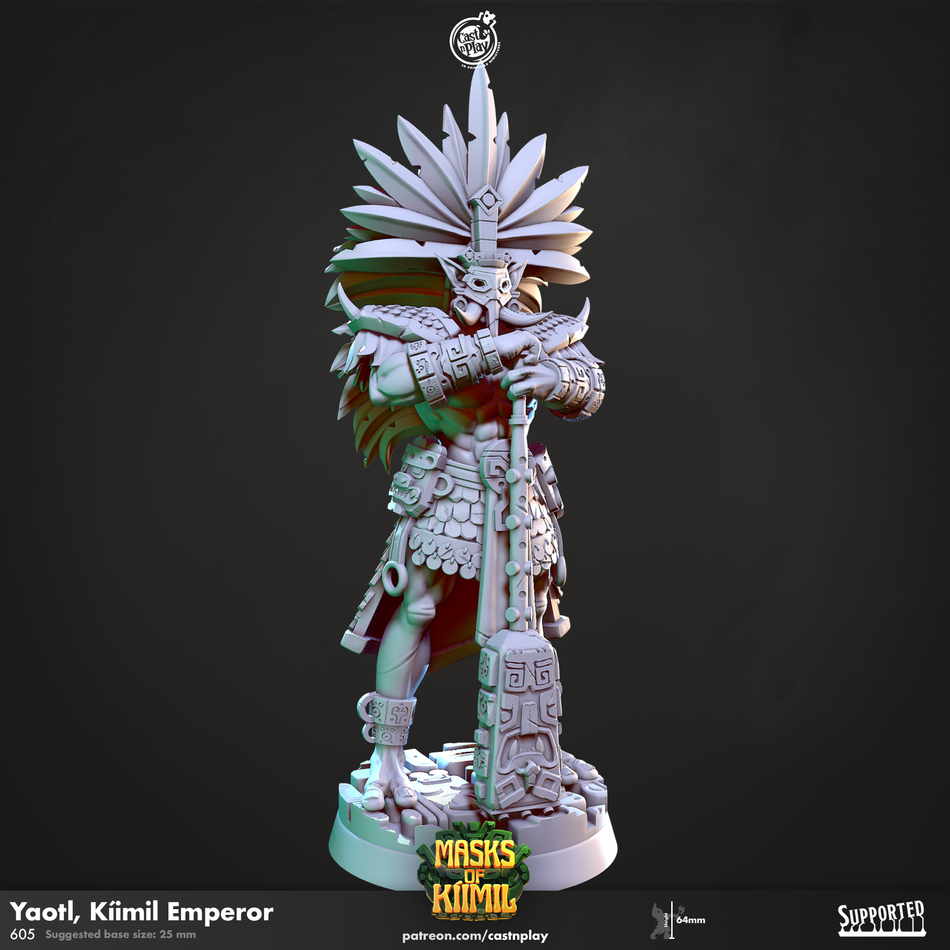 Yaotl, Kiimil Emperor - Masks of Kiimil - Cast n Play
