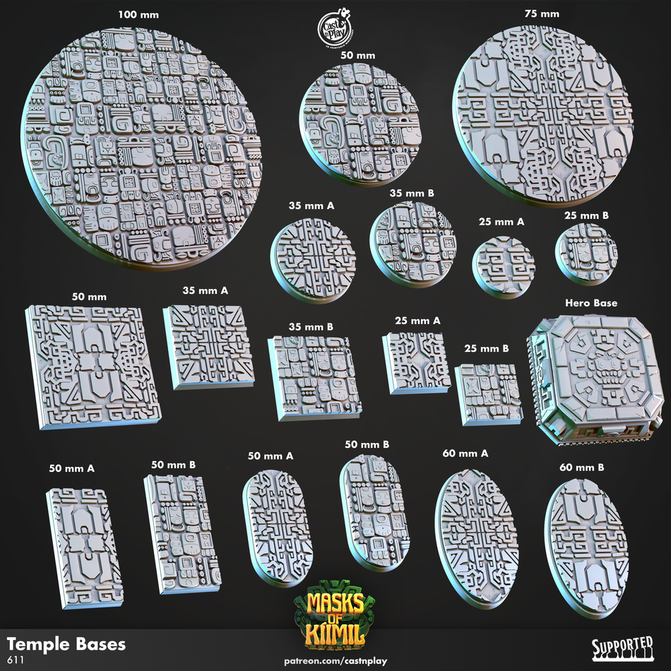 Temple Bases - Masks of Kiimil - Cast n Play