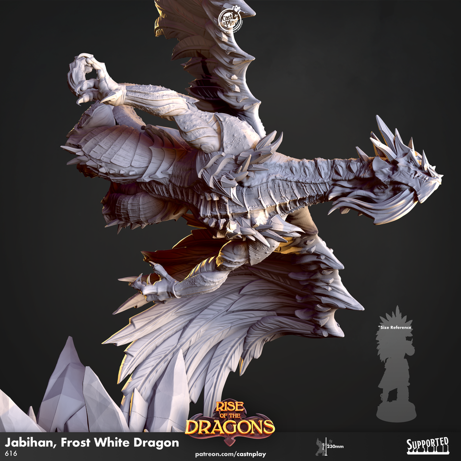 Jabihan, Frost White Dragon - Rise of the Dragons - Cast n Play