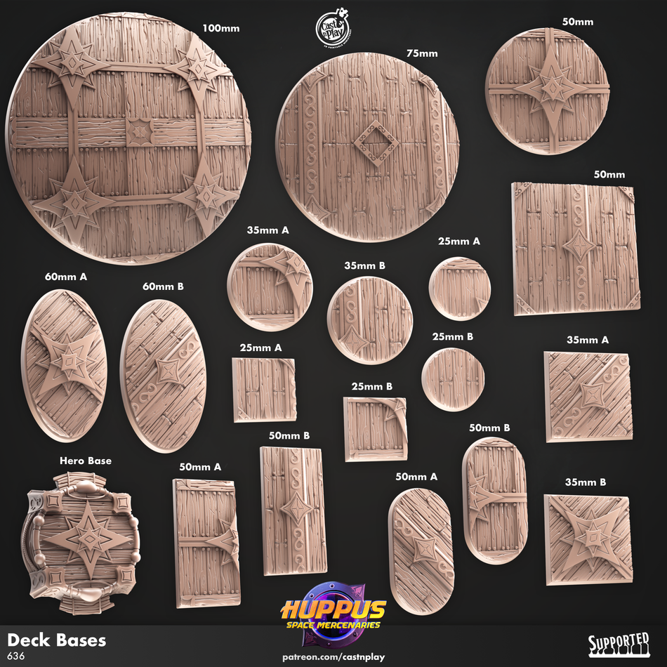 Deck Bases - Huppus Space Mercenaries - Cast n Play