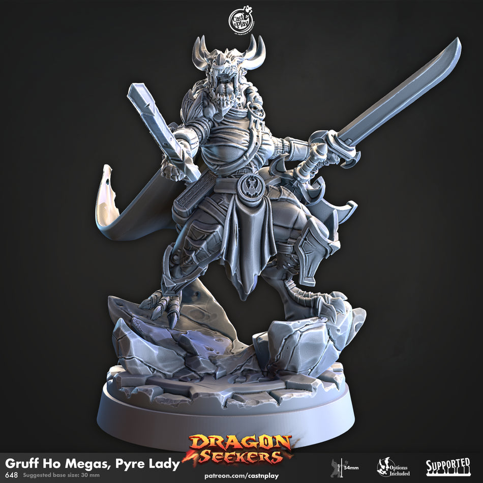 Gruff Ho Megas, Pyre Lady - Dragon Seekers - Cast n Play