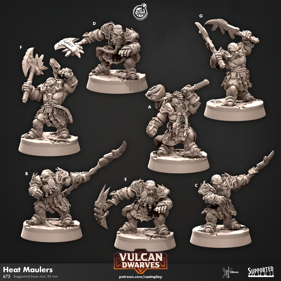 Heat Maulers - Vulcan Dwarves - Cast n Play