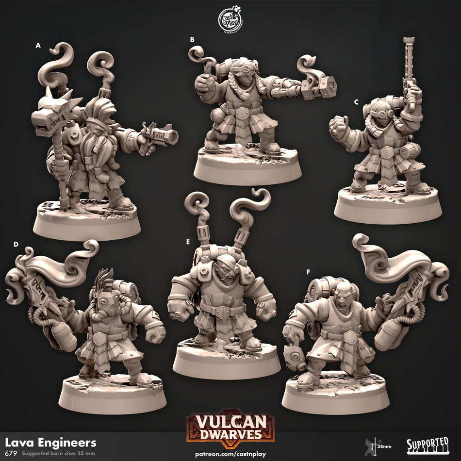 Lava Engineers - Vulcan Dwarves - Cast n Play