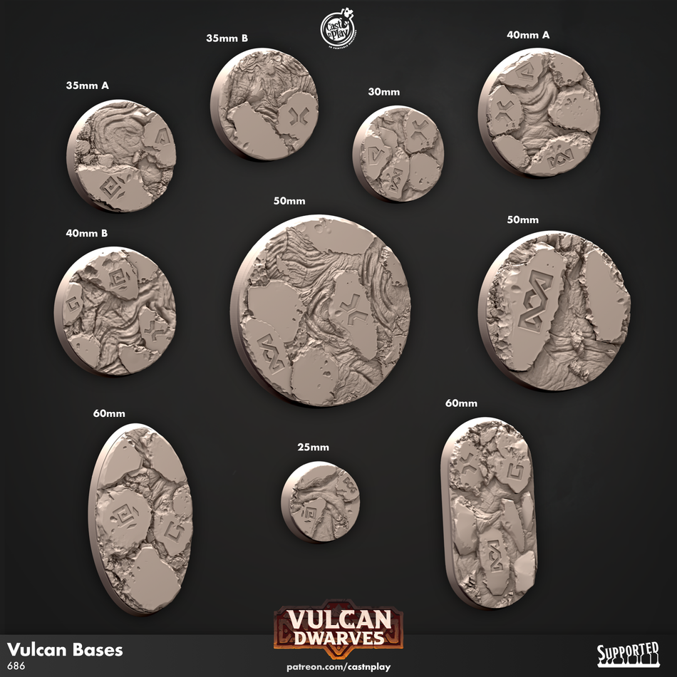 Vulkan Bases - Vulcan Dwarves - Cast n Play