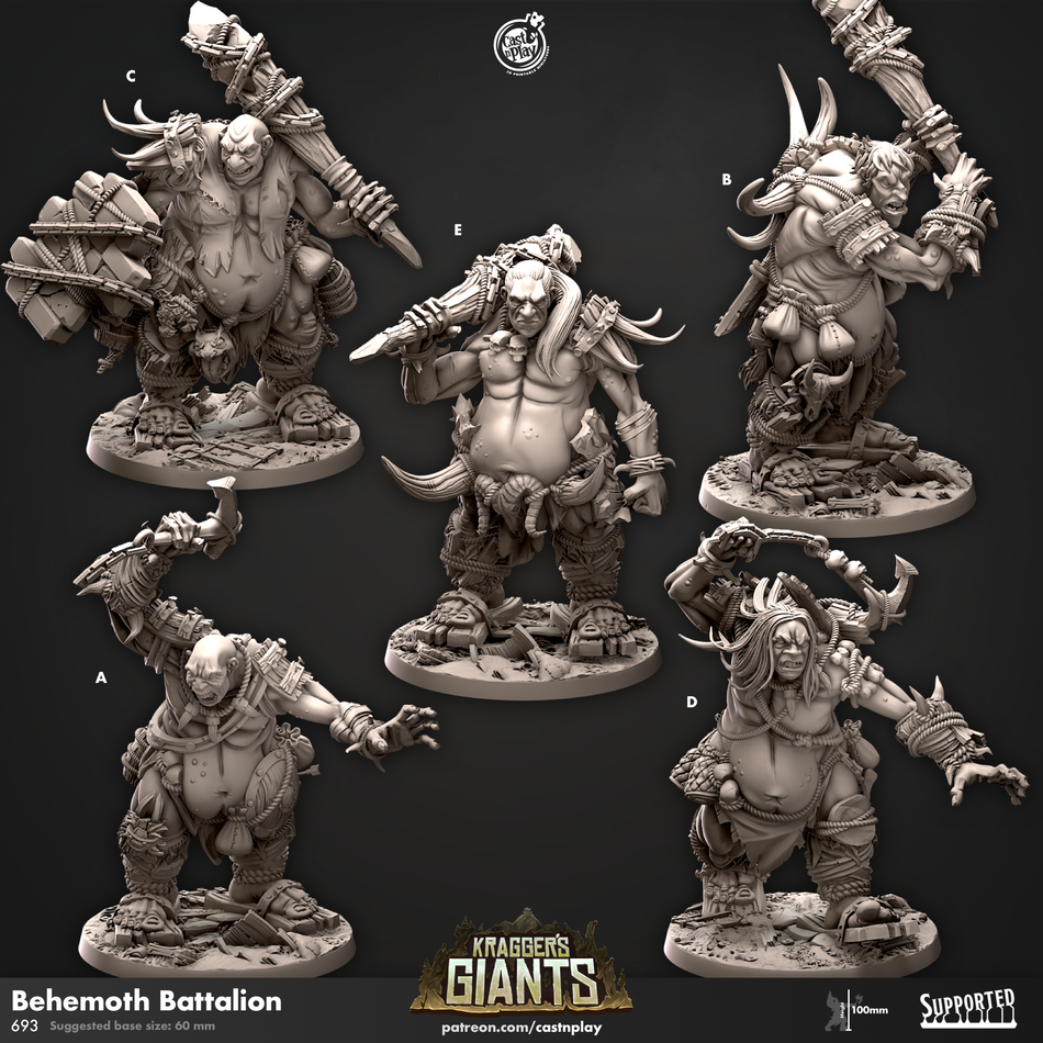 Behemoth Battalion - Kraggers Giants Horde - Cast n Play