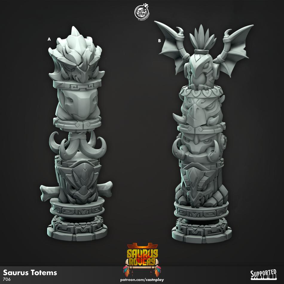 Saurus Totems - Saurus Rovers - Cast n Play