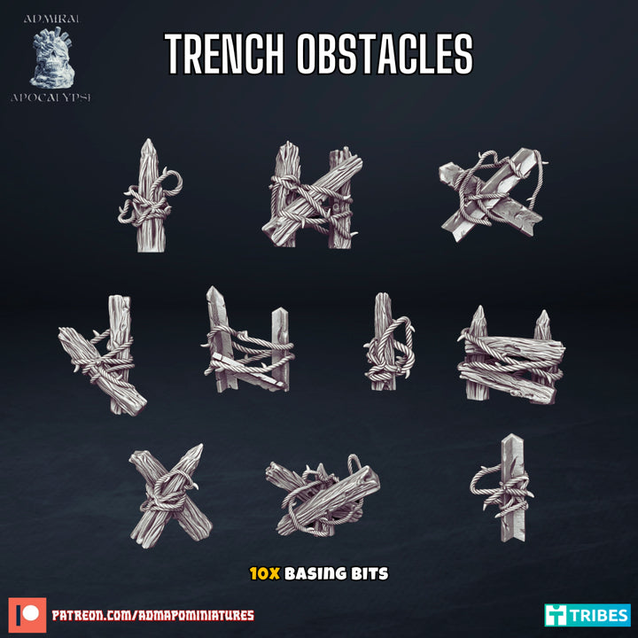 Trench Obstacles - Basing Bits - Admiral Apocalypse