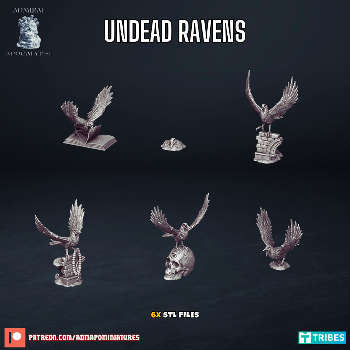Undead Ravens - Basing Bits - Admiral Apocalypse