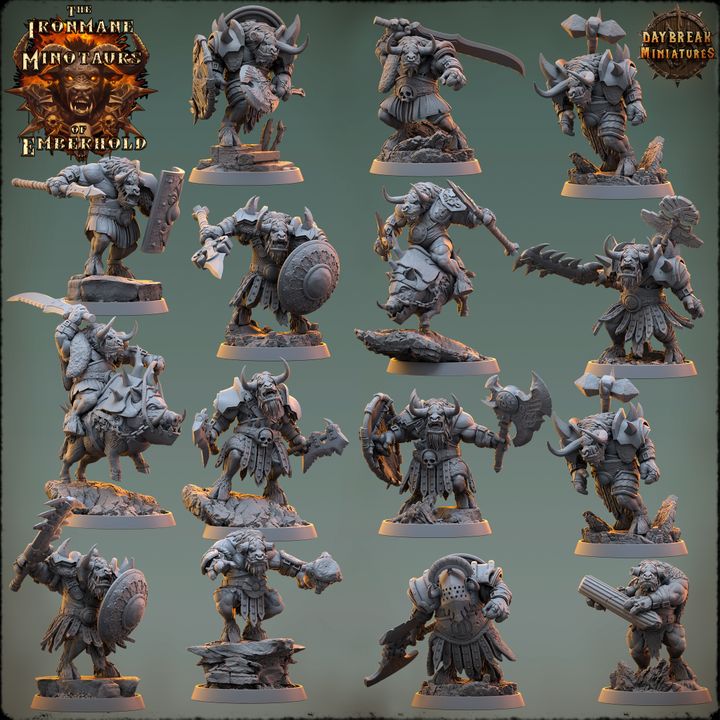 Minotaur - The Ironmane Minotaurs of Emberhold - Daybreak Miniatures