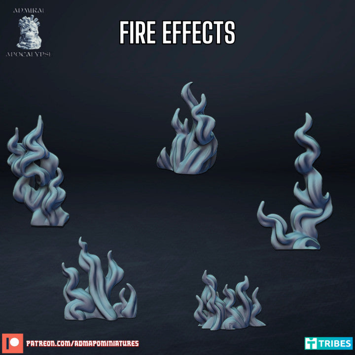 Fire Flames Effects - Basing Bits - Admiral Apocalypse