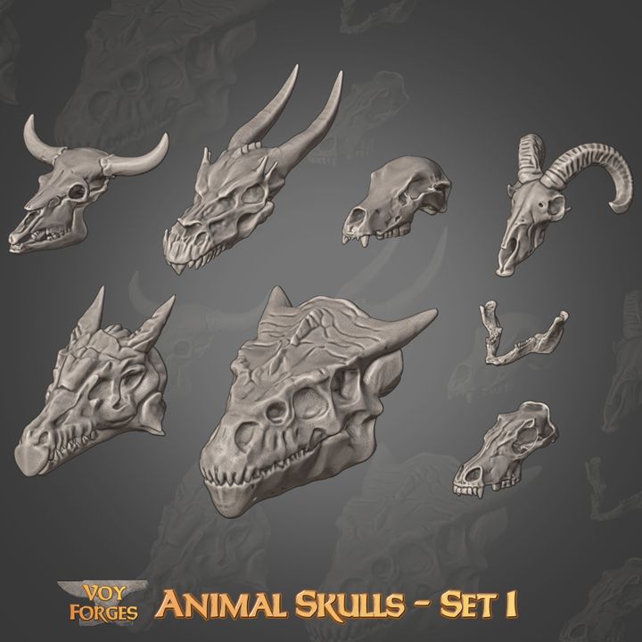 Animal Skulls for Basing - Basing Bits - Voy Forges