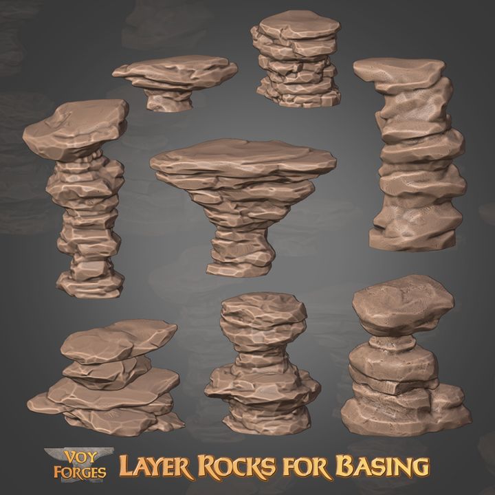 Layered Rocks for Basing - Basing Bits - Voy Forges