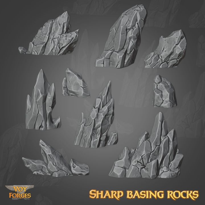 Sharp Rocks for Basing - Basing Bits - Voy Forges