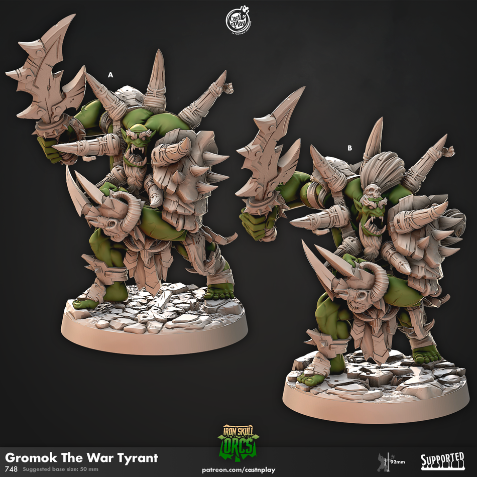 Gromok The War Tyrant - Iron Skull Orcs - Cast n Play