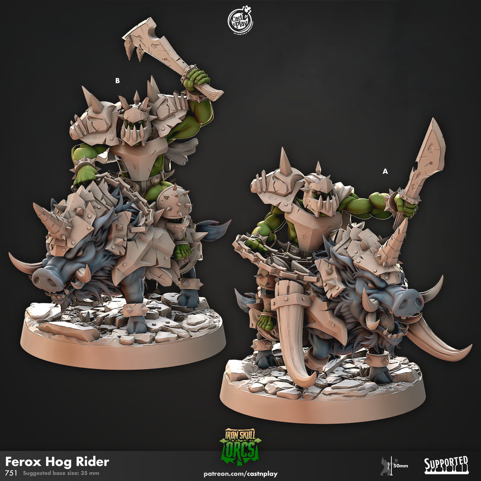 Ferox Hog Rider - Iron Skull Orcs - Cast n Play