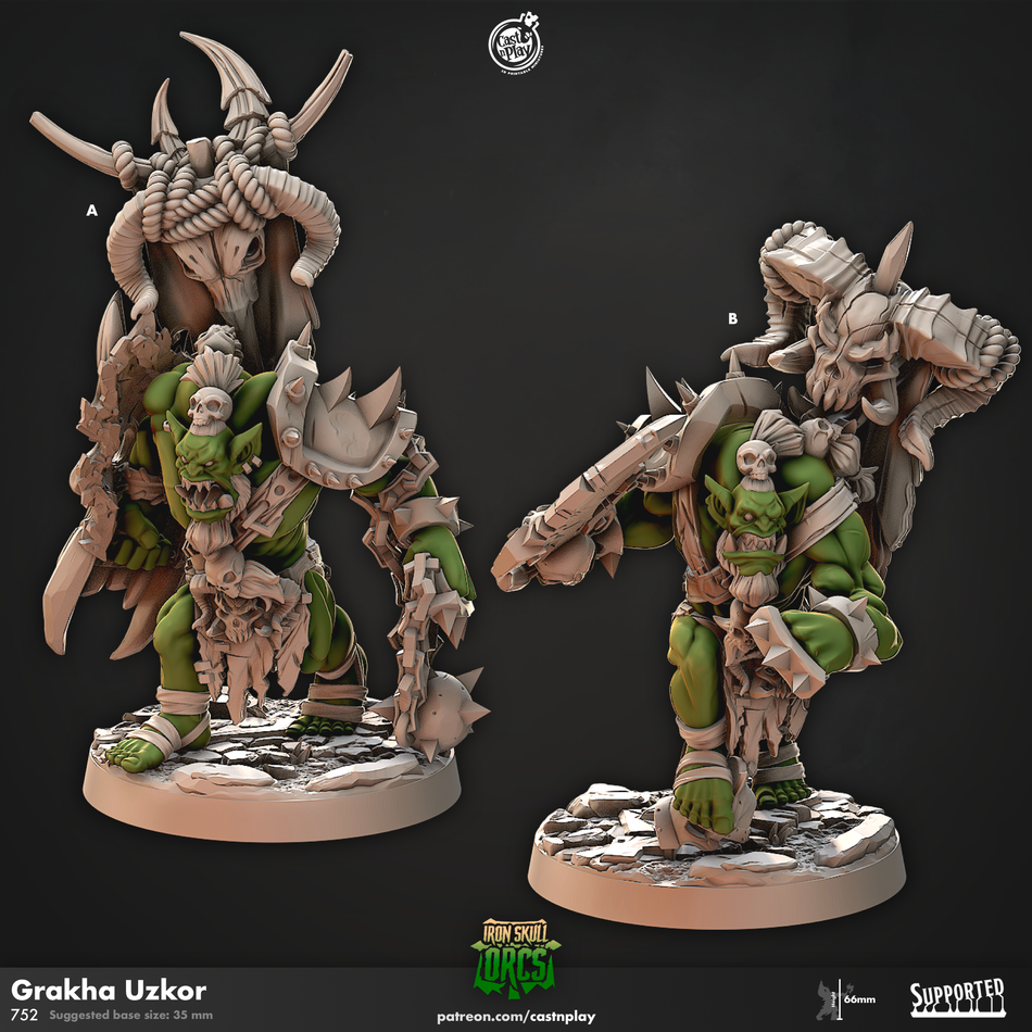 Grakha Uzkor - Iron Skull Orcs - Cast n Play