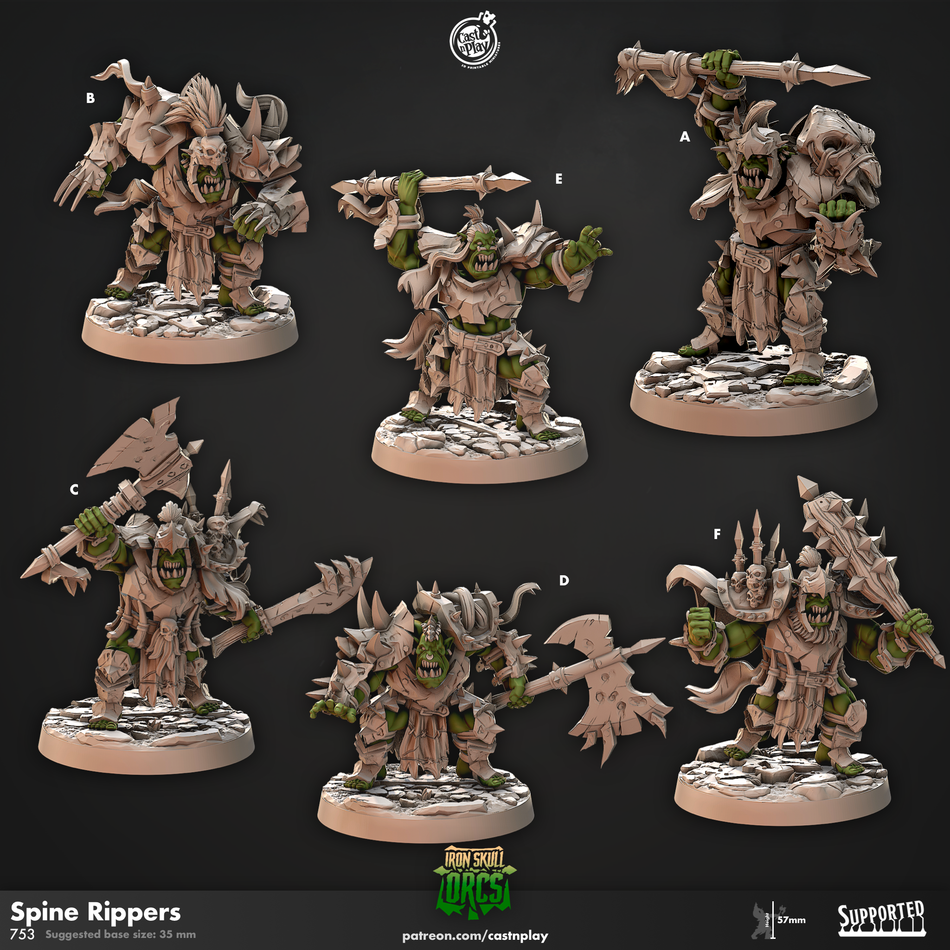 Spine Rippers - Iron Skull Orcs - Cast n Play