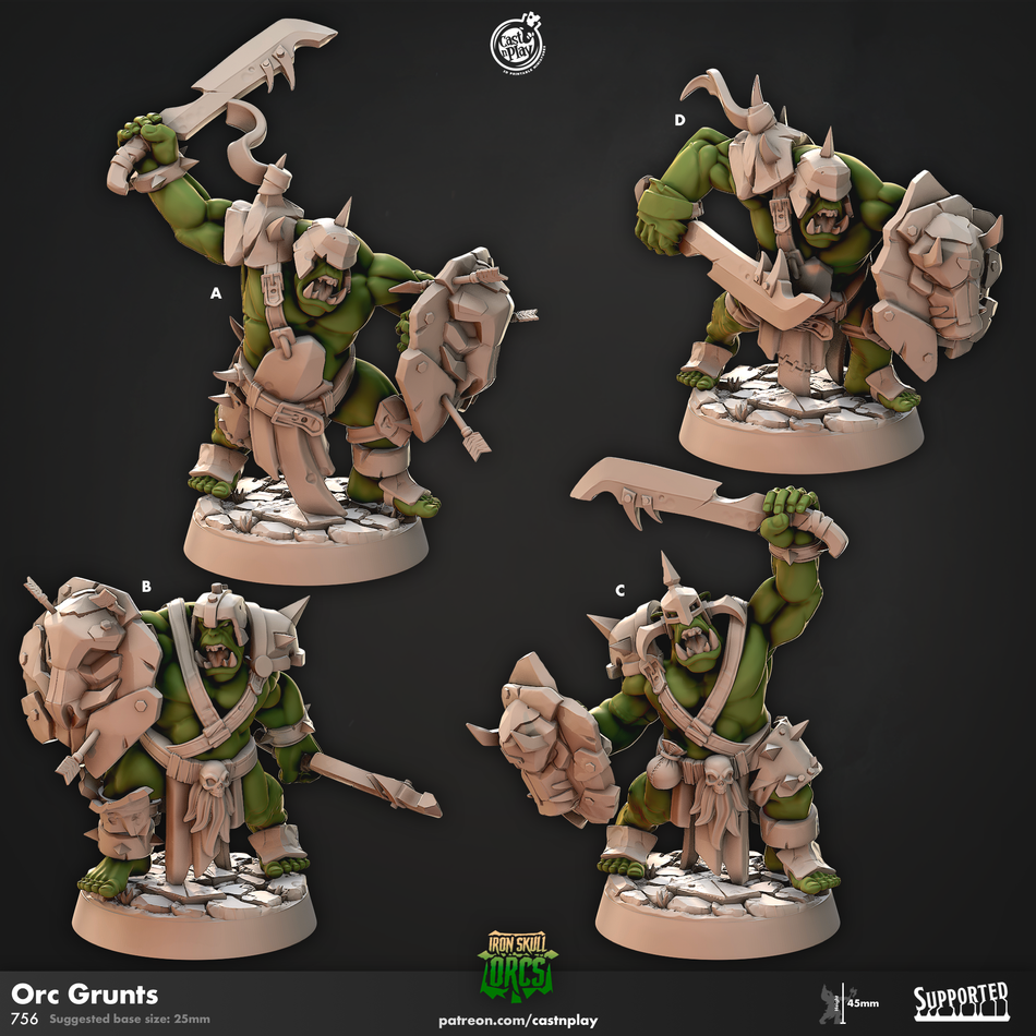 Orc Grunts - Iron Skull Orcs - Cast n Play
