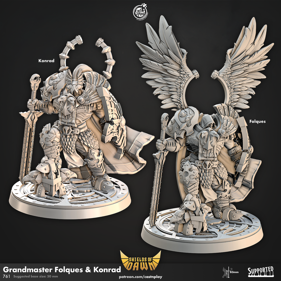 Grandmaster Folques and Konrad - Shields of Dawn - Cast n Play