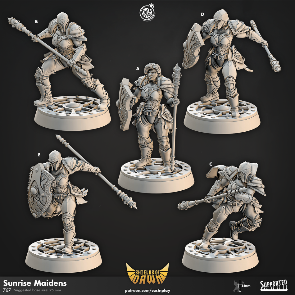 Sunrise Maidens - Shields of Dawn - Cast n Play