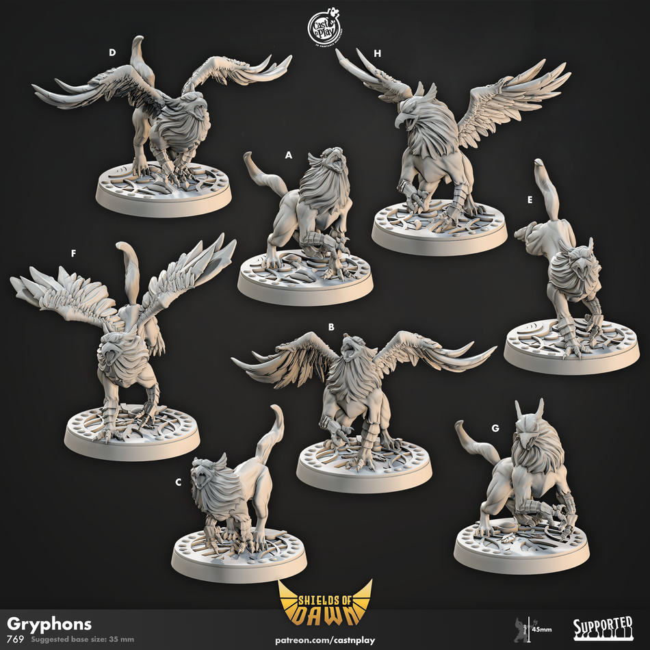 Gryphons - Shields of Dawn - Cast n Play