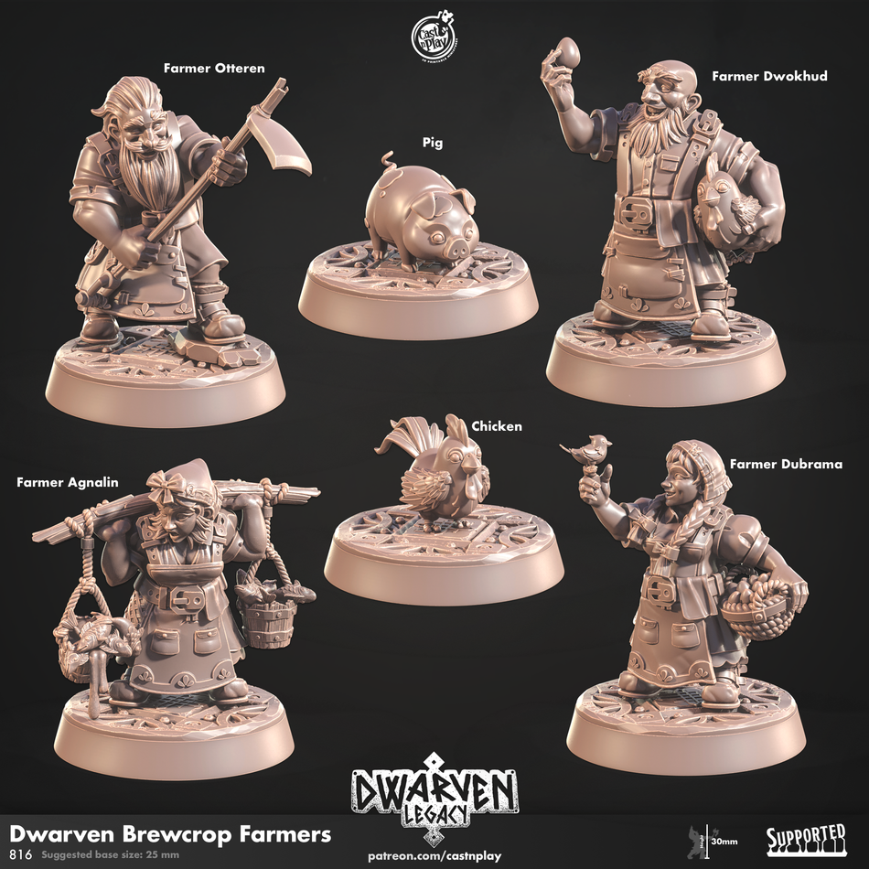 Dwarven Brewcrop Farmers - Dwarven Legacy - Cast n Play