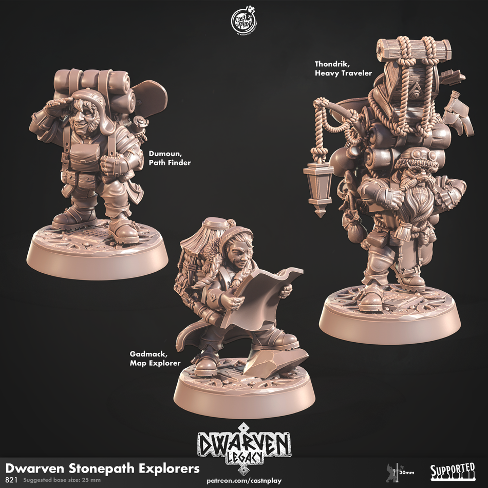 Dwarvem Stonepath Explorers - Dwarven Legacy - Cast n Play