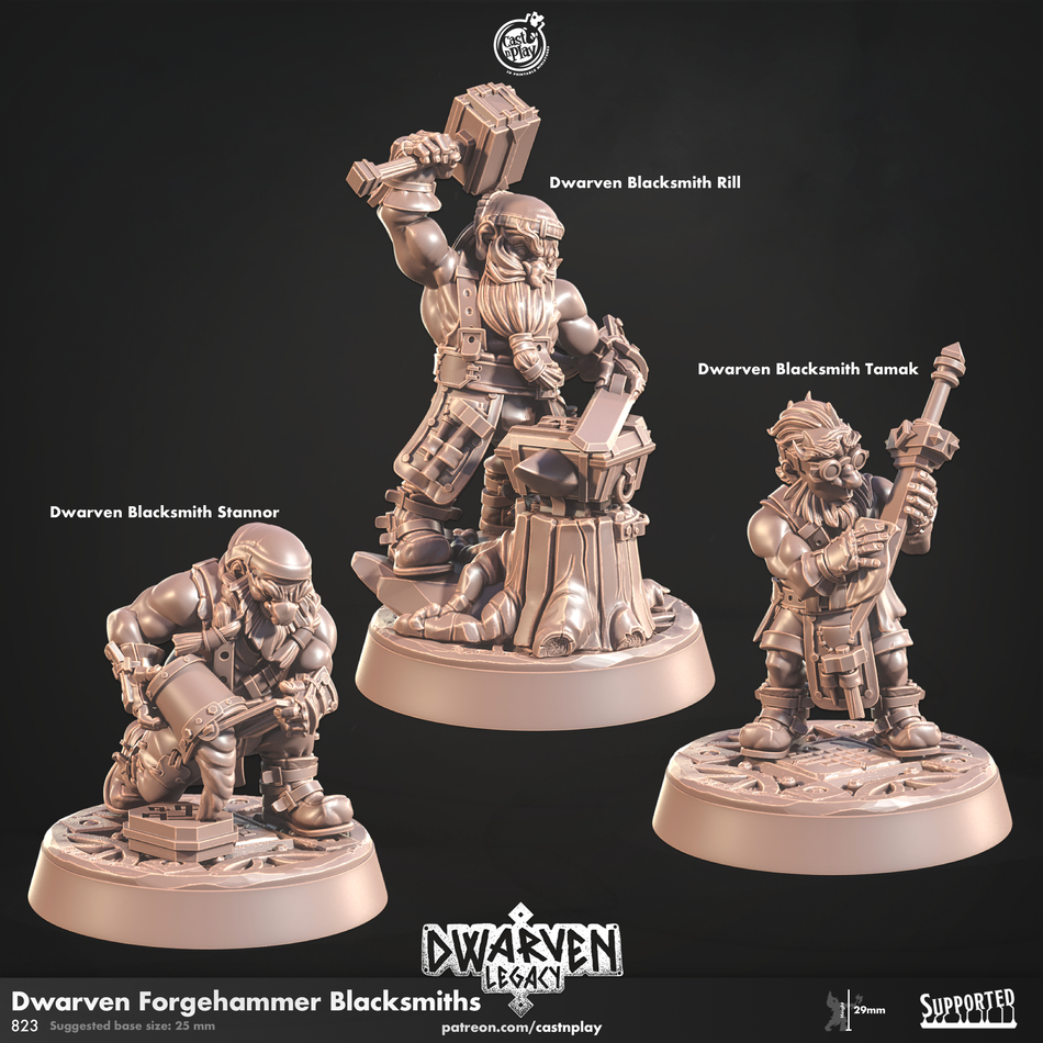 Dwarven Forgehammer Blacksmiths - Dwarven Legacy - Cast n Play
