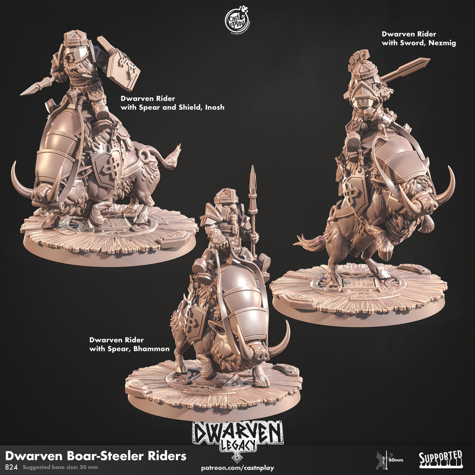 Dwarven Boar-Steeler Riders - Dwarven Legacy - Cast n Play