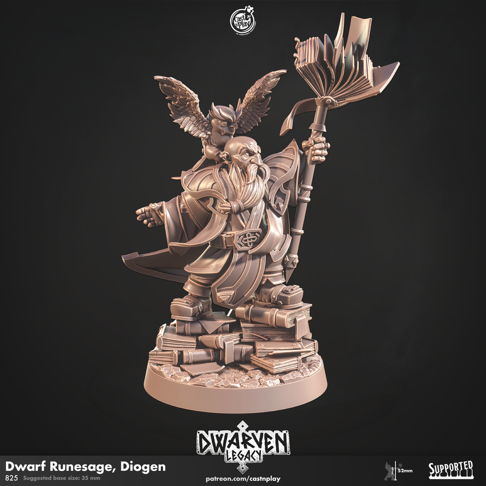 Dwarf Runesage, Diogen - Dwarven Legacy - Cast n Play
