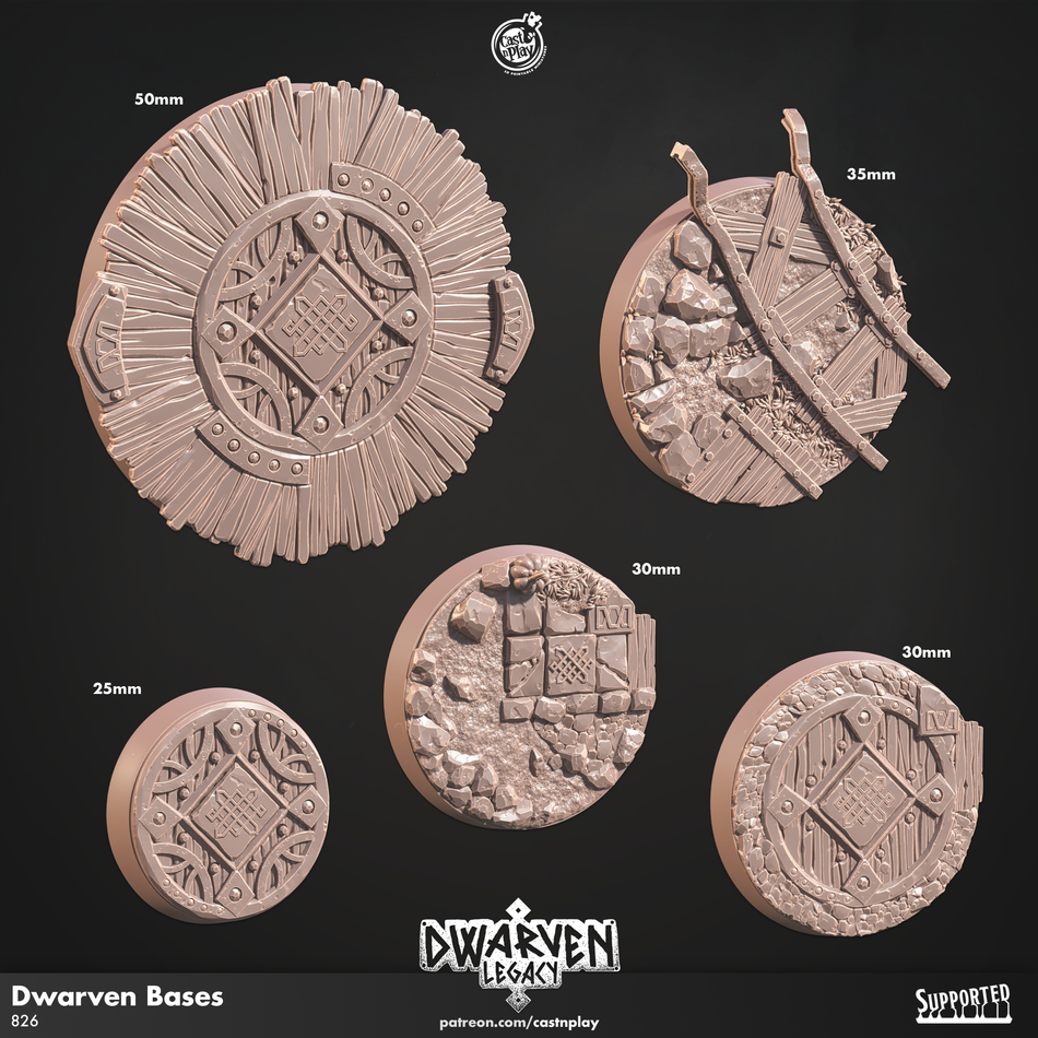 Dwarven Bases - Dwarven Legacy - Cast n Play