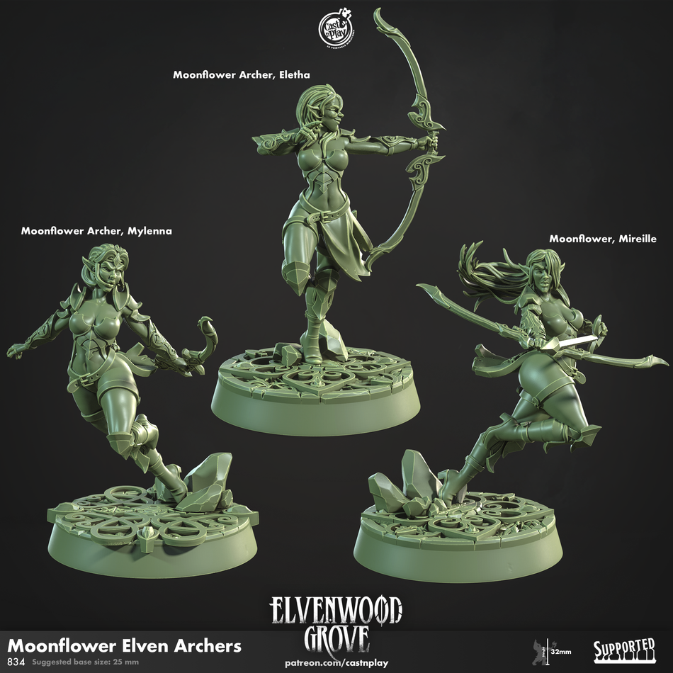 Moonflower Elven Archers - Elvenwood Grove - Cast n Play