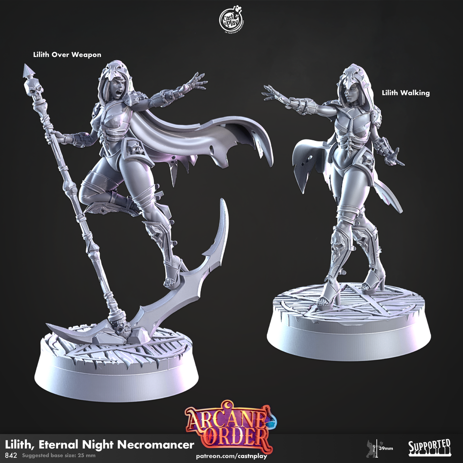 Lilith, Eternal Night Necromancer - Arcane Order - Cast n Play