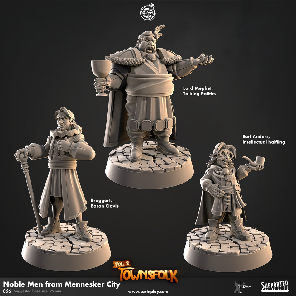 Noble Men from Mennesker City - Townsfolk 2 - Cast n Play