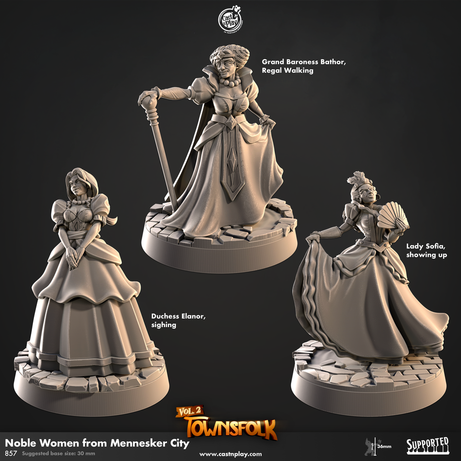 Noble Woman from Mennesker City - Townsfolk 2 - Cast n Play