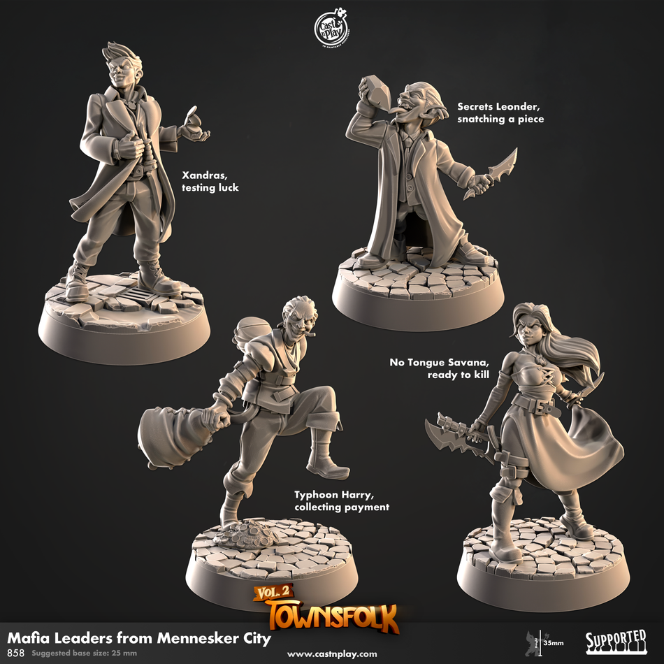 Mafia Leaders from Mennesker City - Townsfolk 2 - Cast n Play
