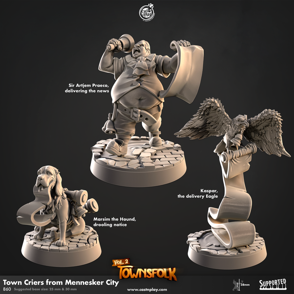 Town Criers from Mennesker City - Townsfolk 2 - Cast n Play