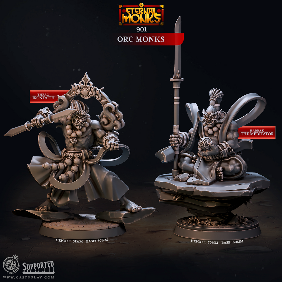 Ork Monks - Eternal Monks - Cast n Play