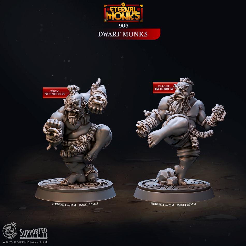 Dwarf Monks - Eternal Monks - Cast n Play