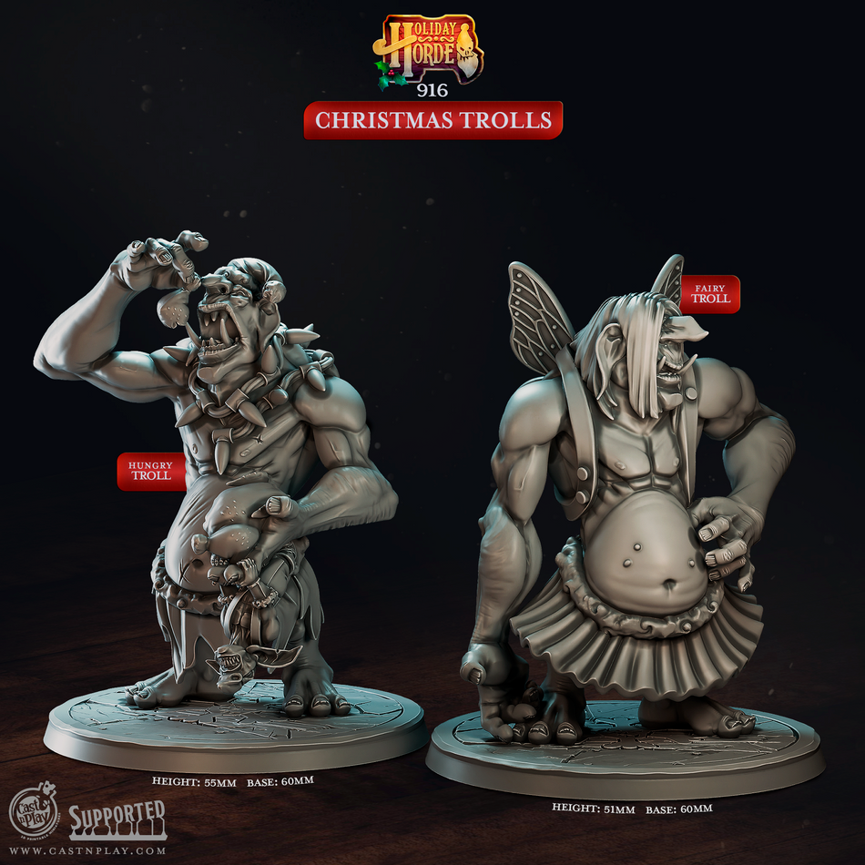 Christmas Trolls - Holiday Horde - Cast n Play