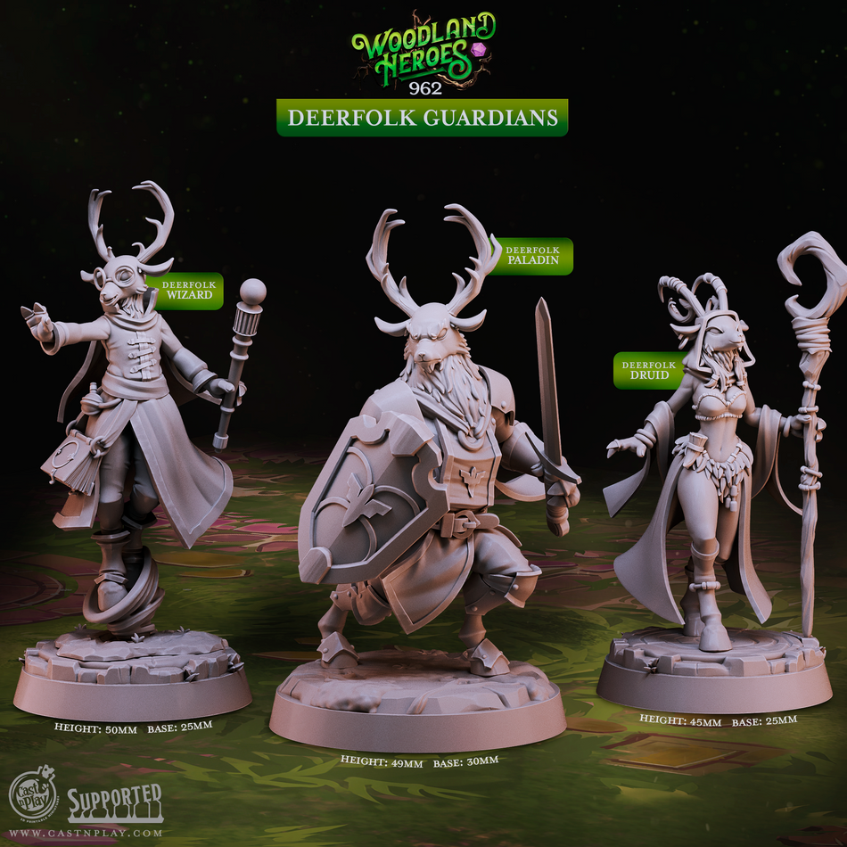 Deerfolk Guardians - Woodland Heroes - Cast n Play